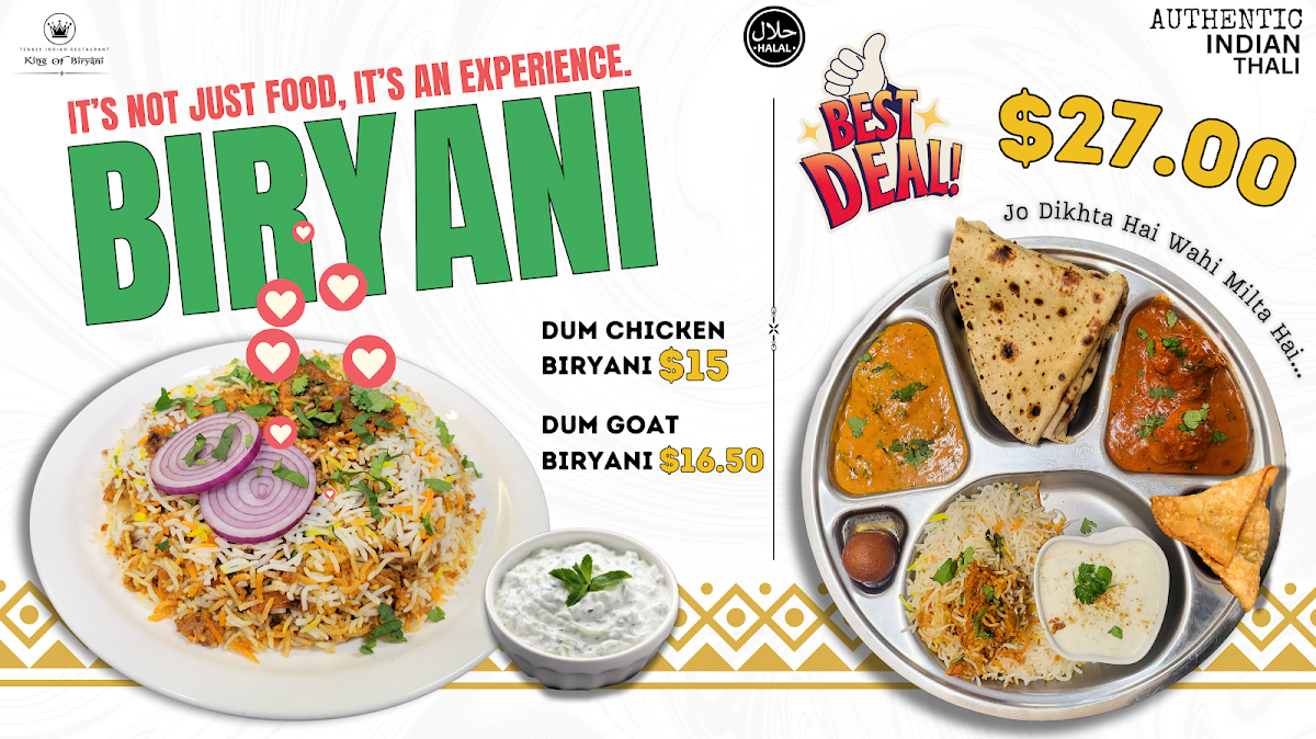 Menu, KING OF BIRYANI - TEN & 1O INDIAN RESTAURANT