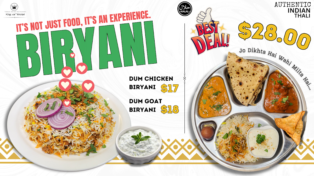 Menu, KING OF BIRYANI - TEN & 1O INDIAN RESTAURANT