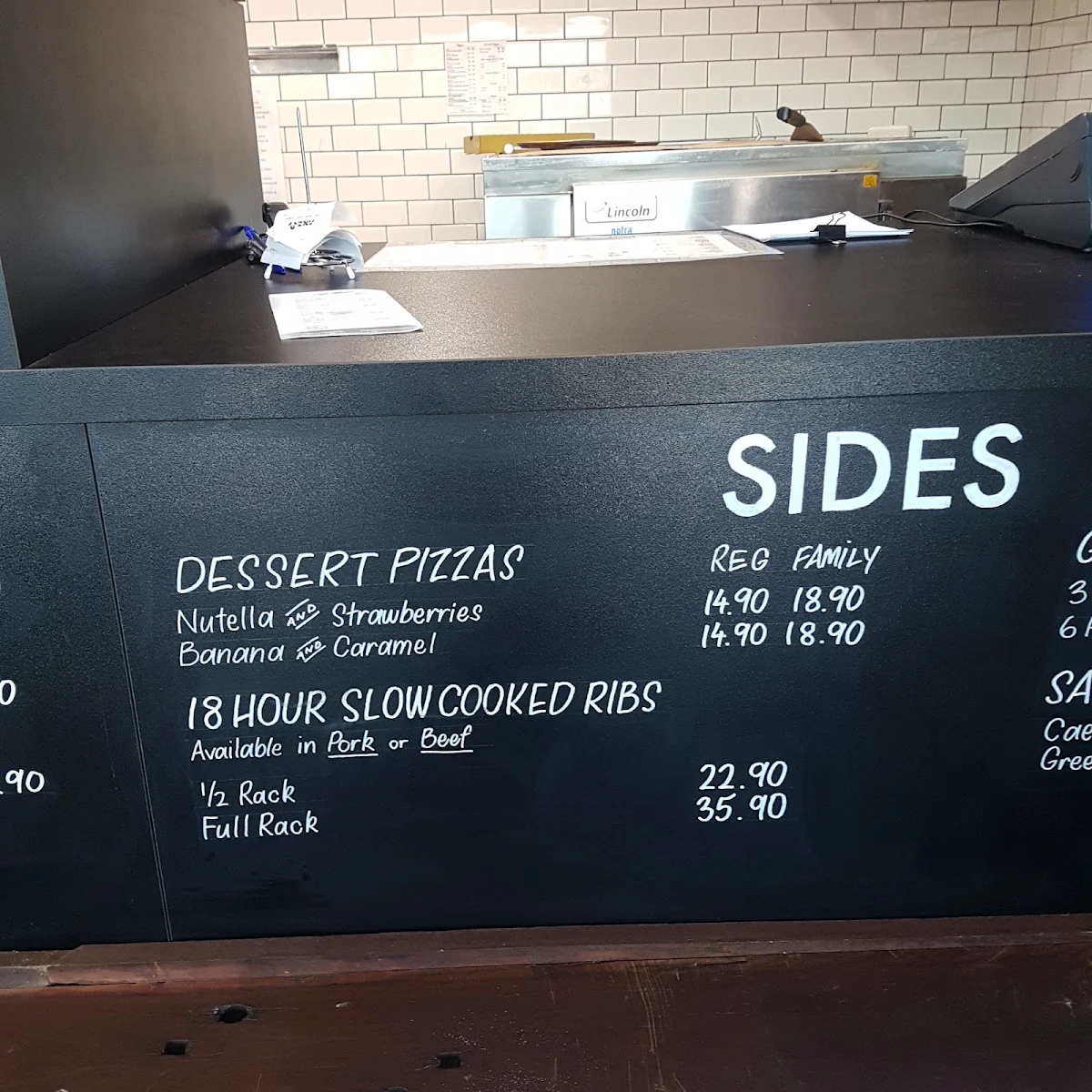 Menu, Leppington Pizza Bar