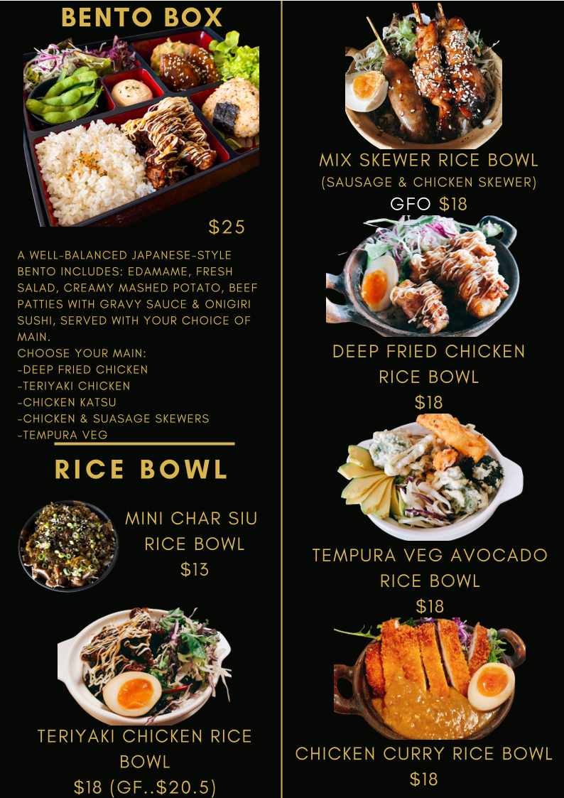 Menu, Moon Bear Sushi & Charcoal Grill