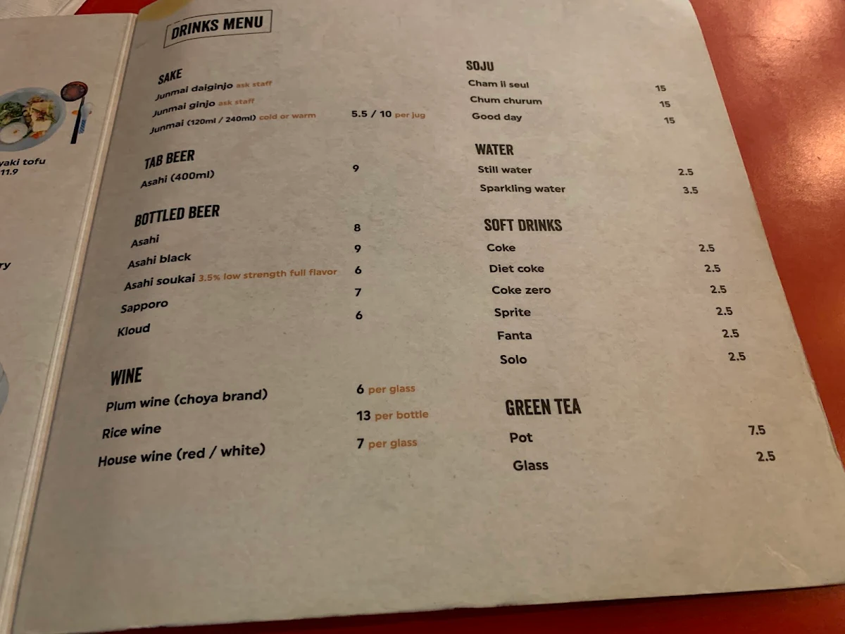 Menu, Ogawa