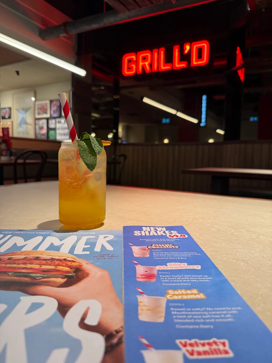 Menu, Grill'd Burgers - Swanston Street