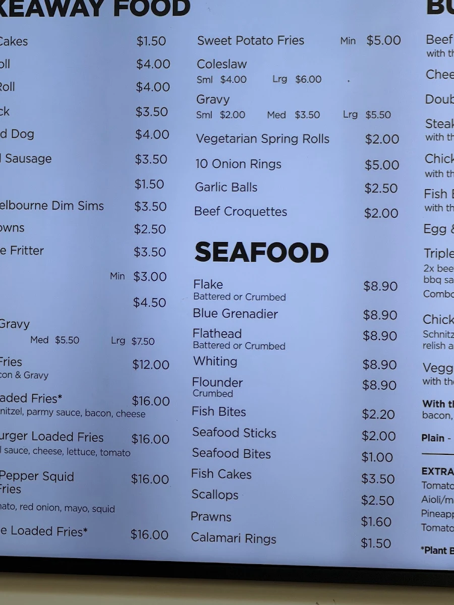 Menu, Salt on Tamar