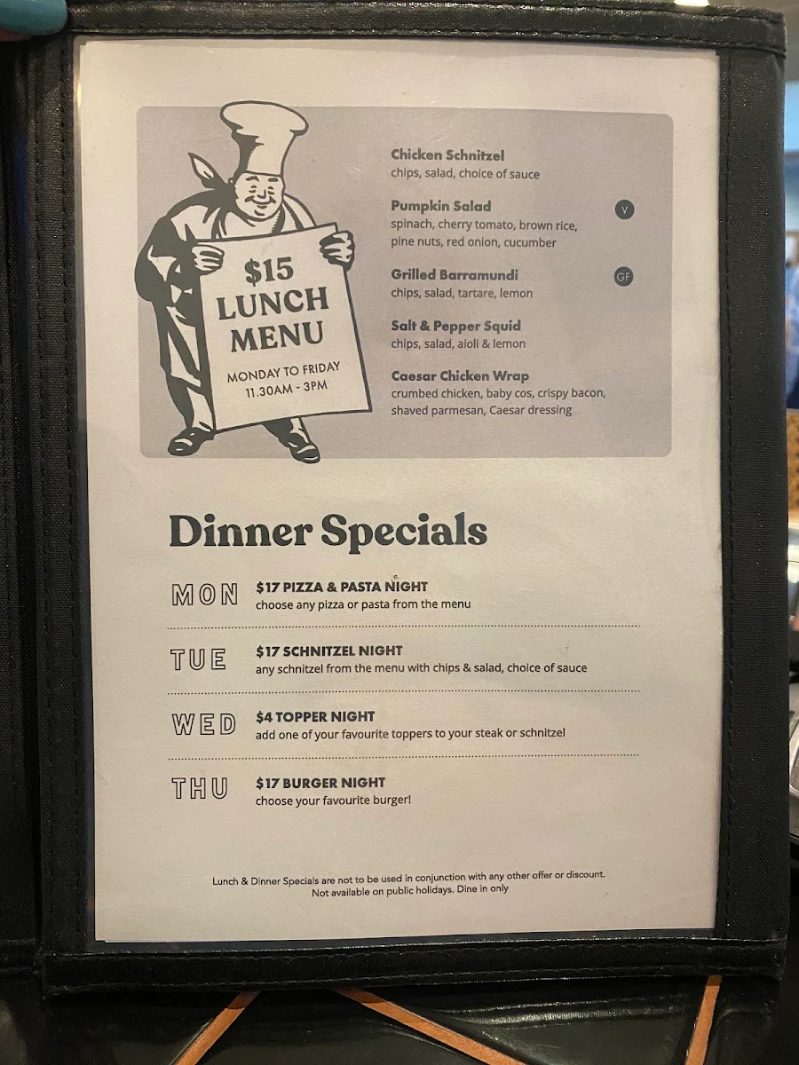 Menu, The George Tavern