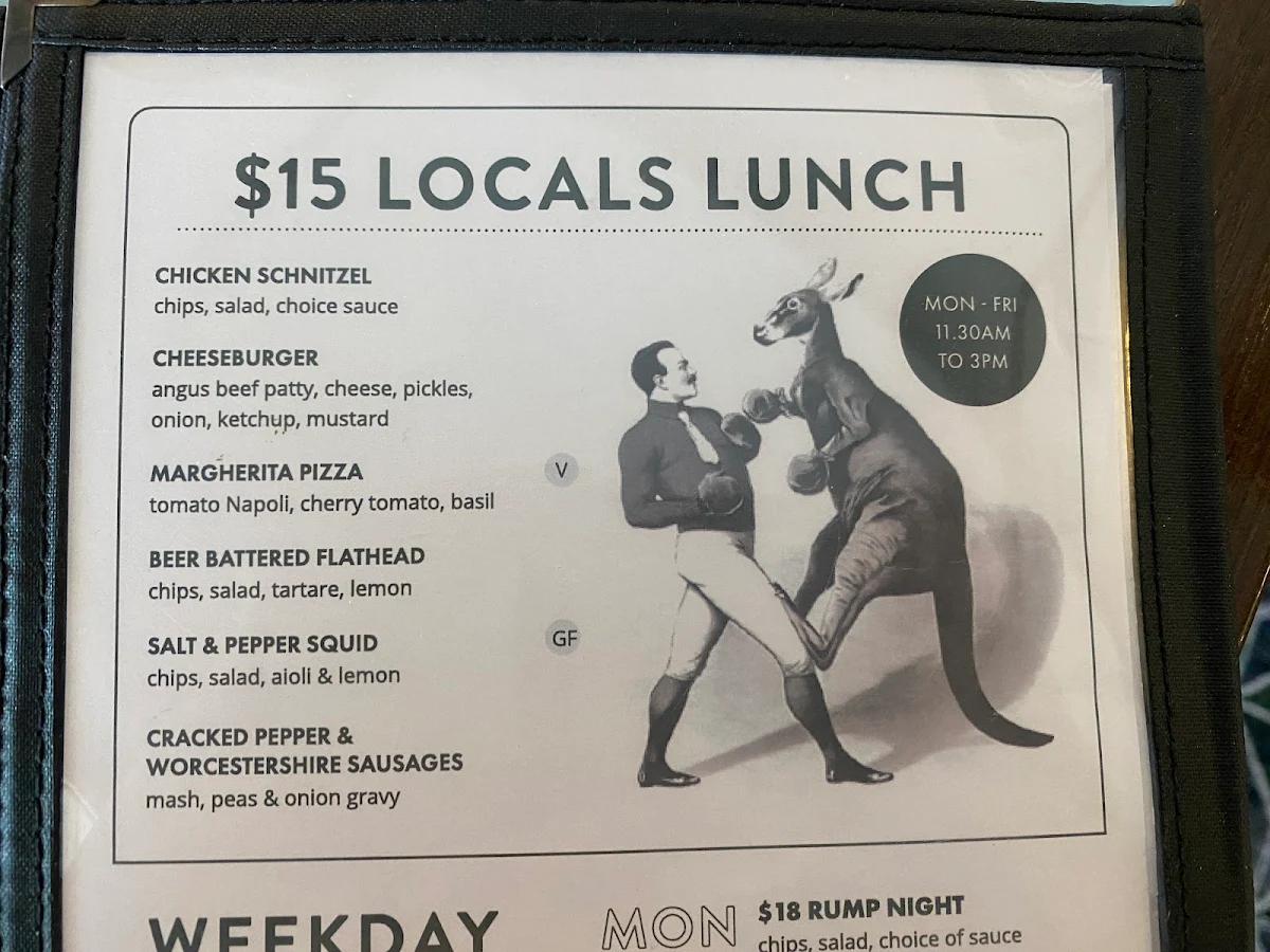 Menu, The George Tavern