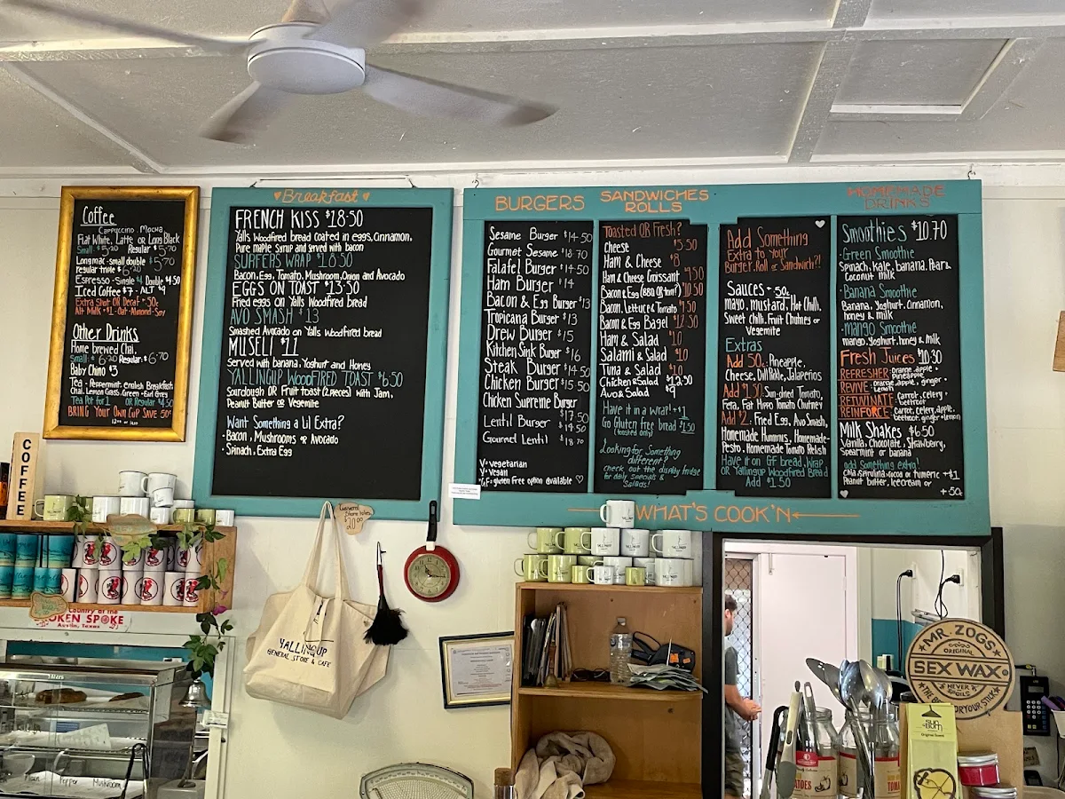 Menu, Yallingup General Store and Cafe