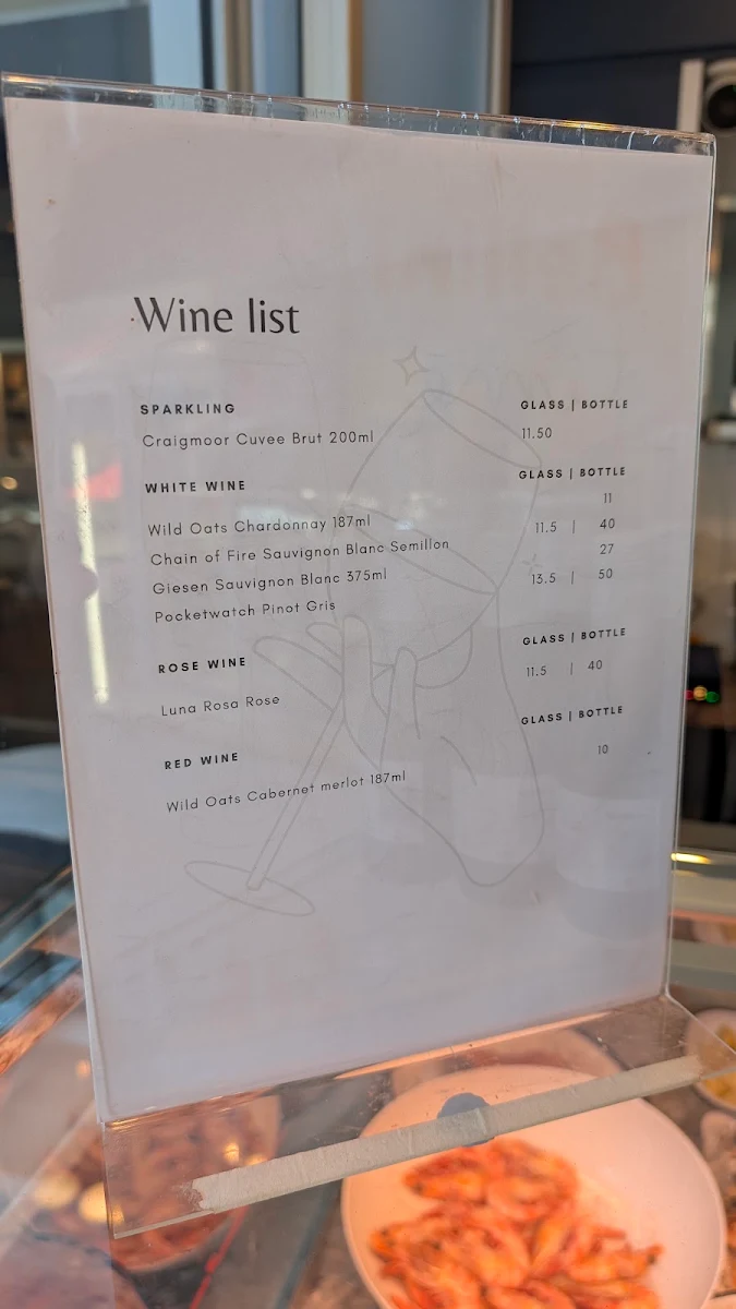 Menu, Fish Boy Hawthorne