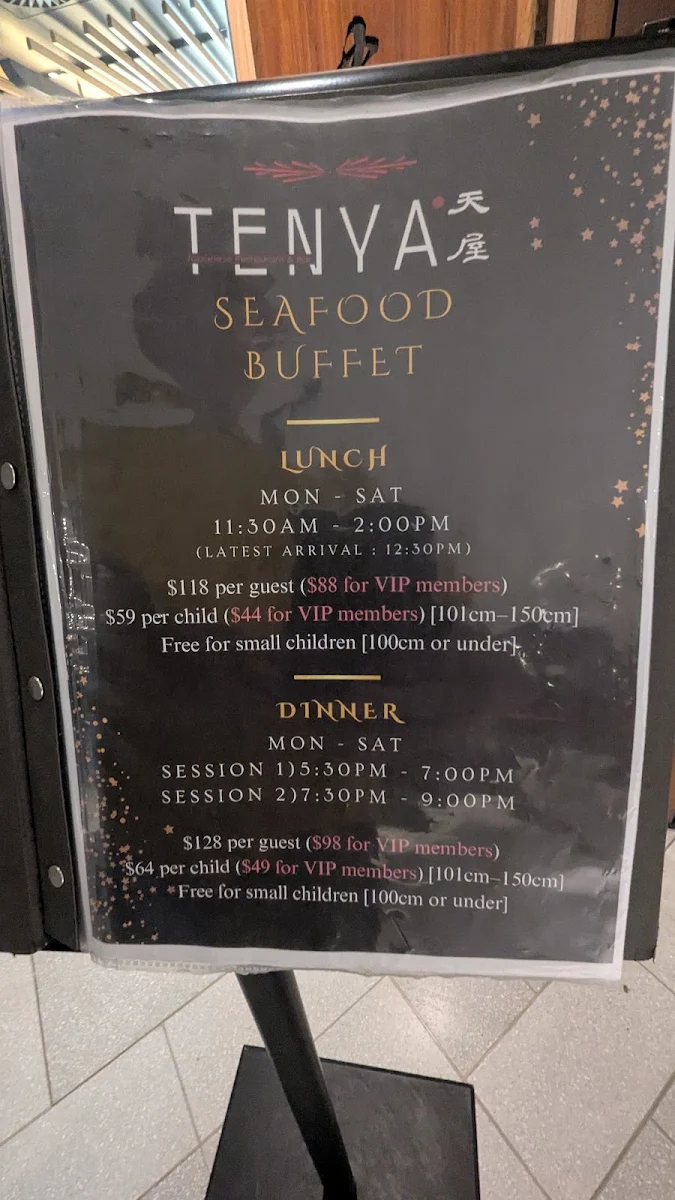 Menu, Tenya