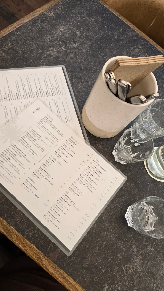 Menu, Treehouse Byron Bay