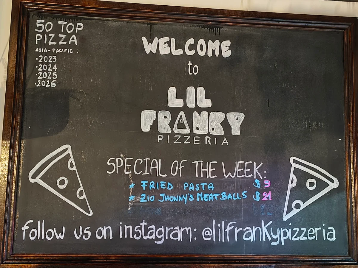 Menu, Lil Franky Pizzeria