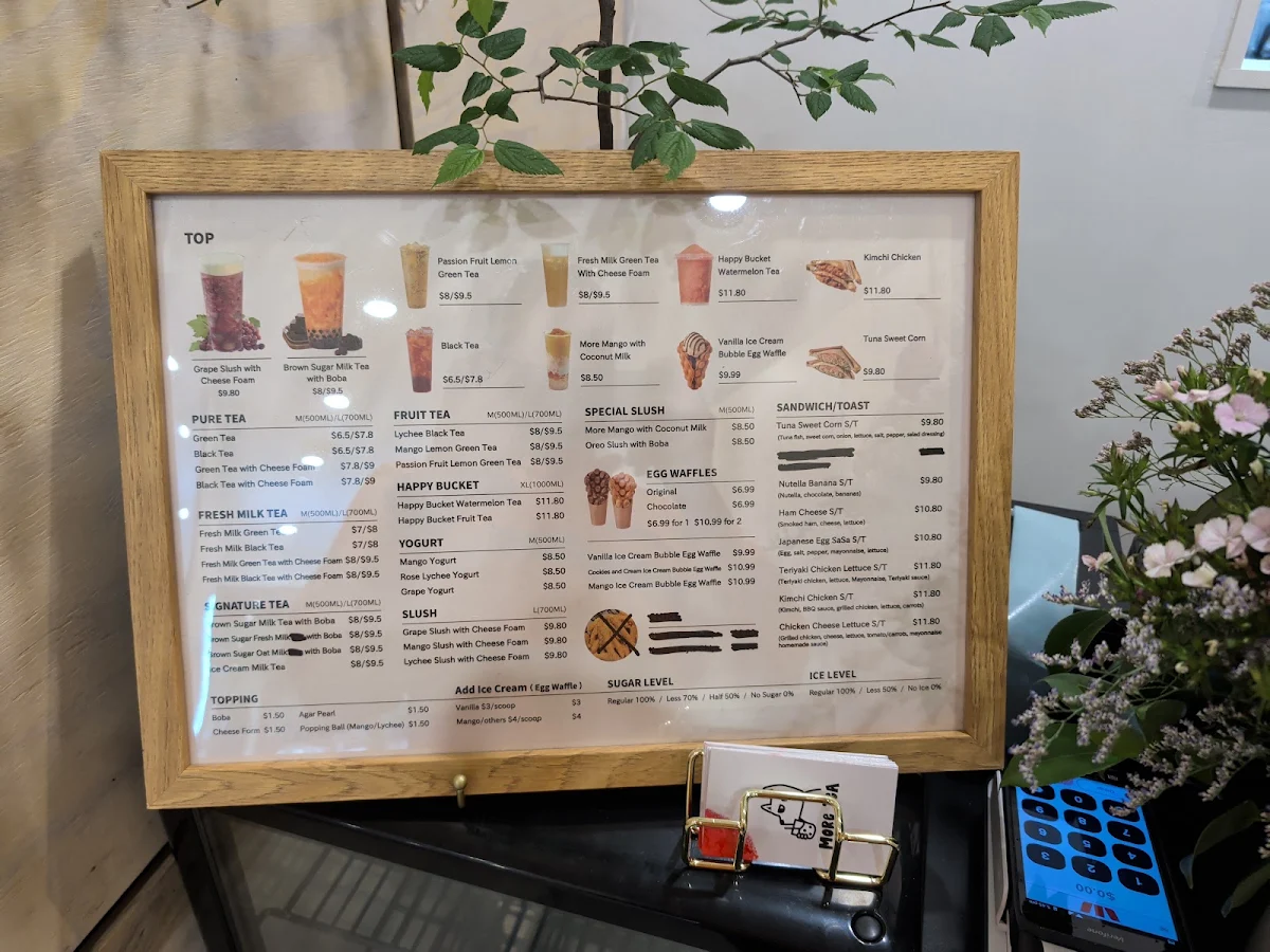 Menu, More Tea