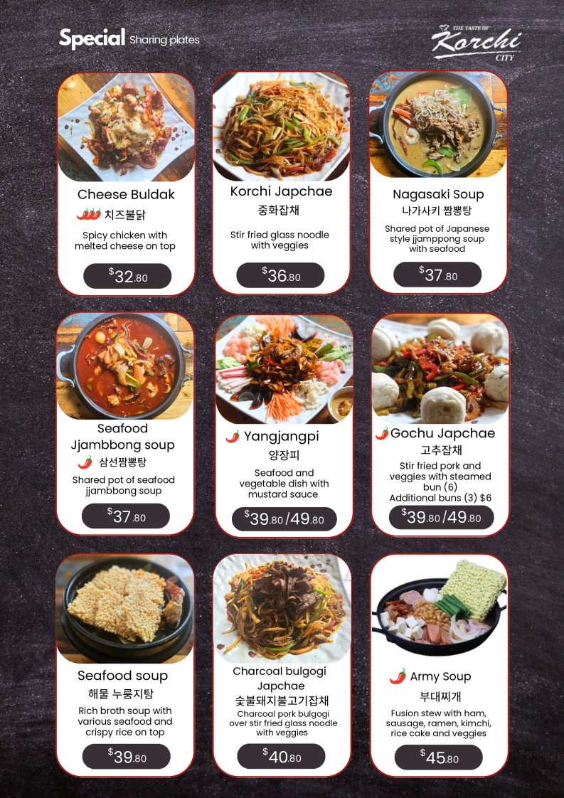 Menu, Korchi City