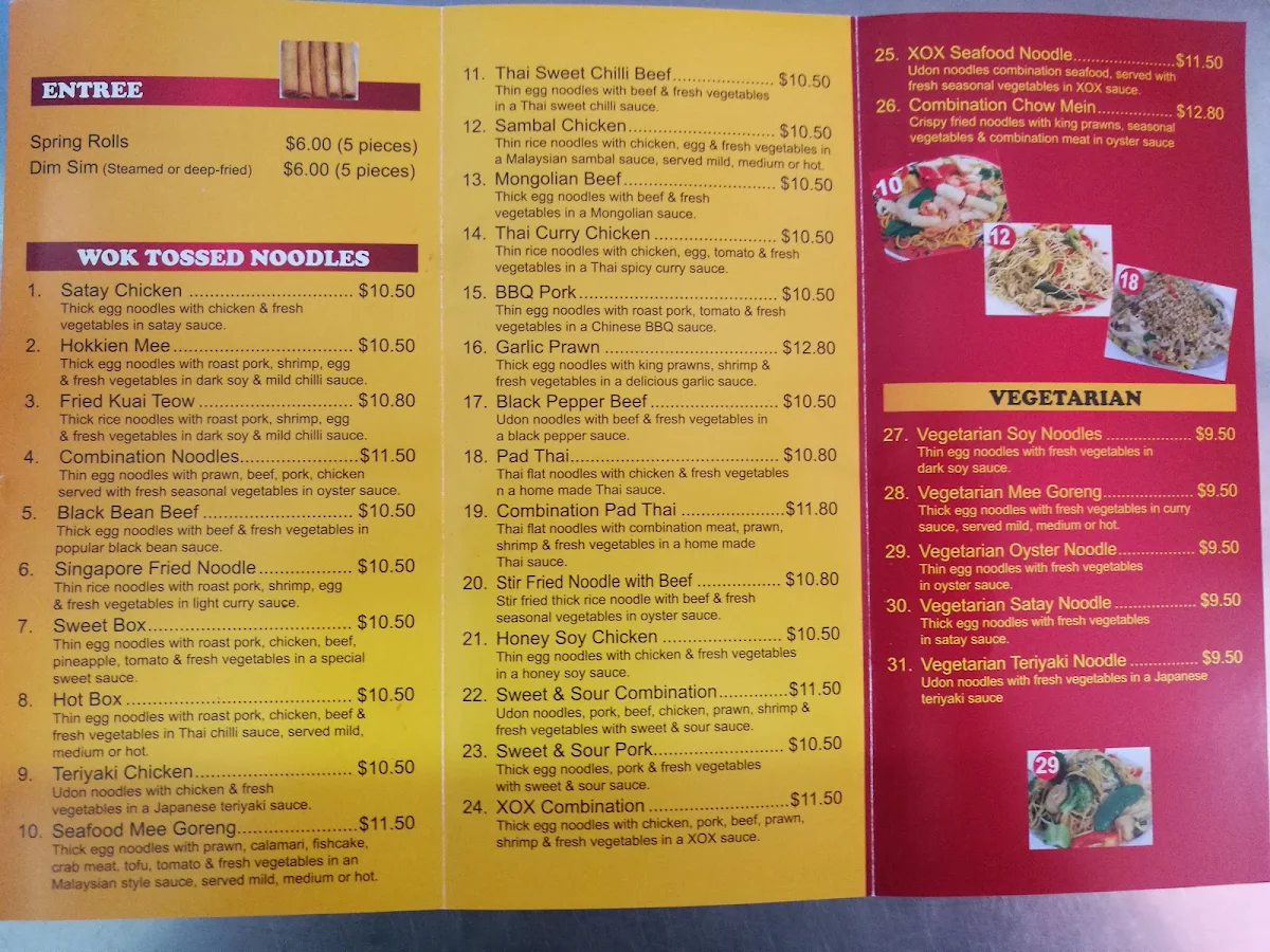 Menu, Magic Noodle Medowie