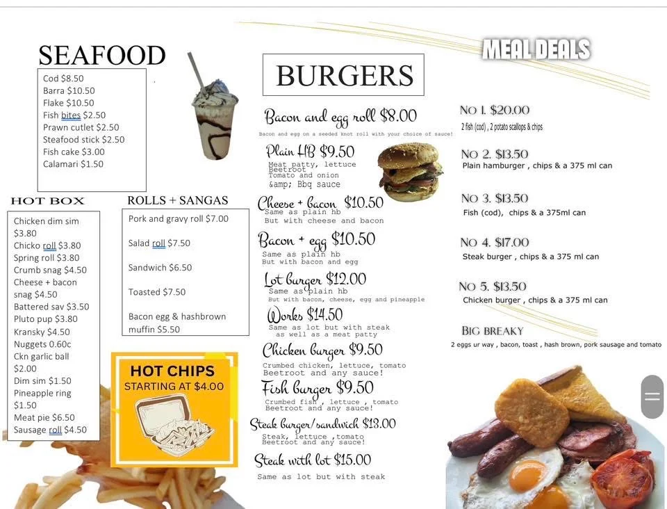 Menu, Anny's Takeaway & Convenient Store