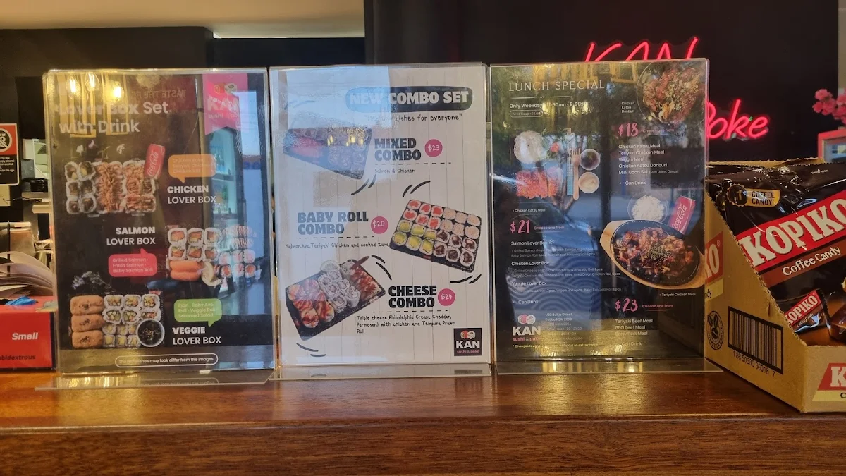 Menu, Kan Sushi & Poke Dubbo