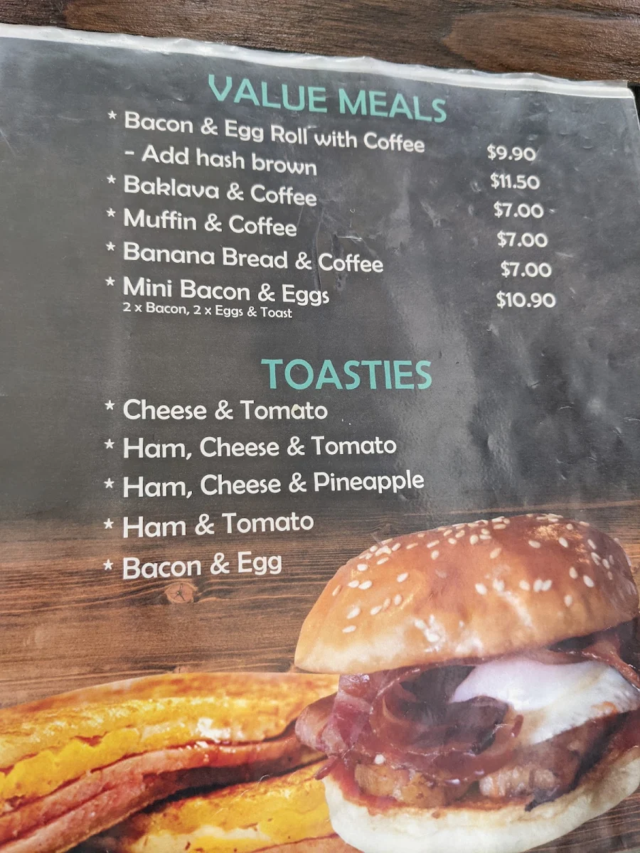 Menu, Euro Bean Cafe & Bar