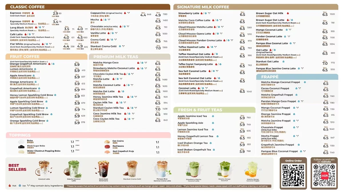 Menu, Cotti Coffee(Pinelands plaza)