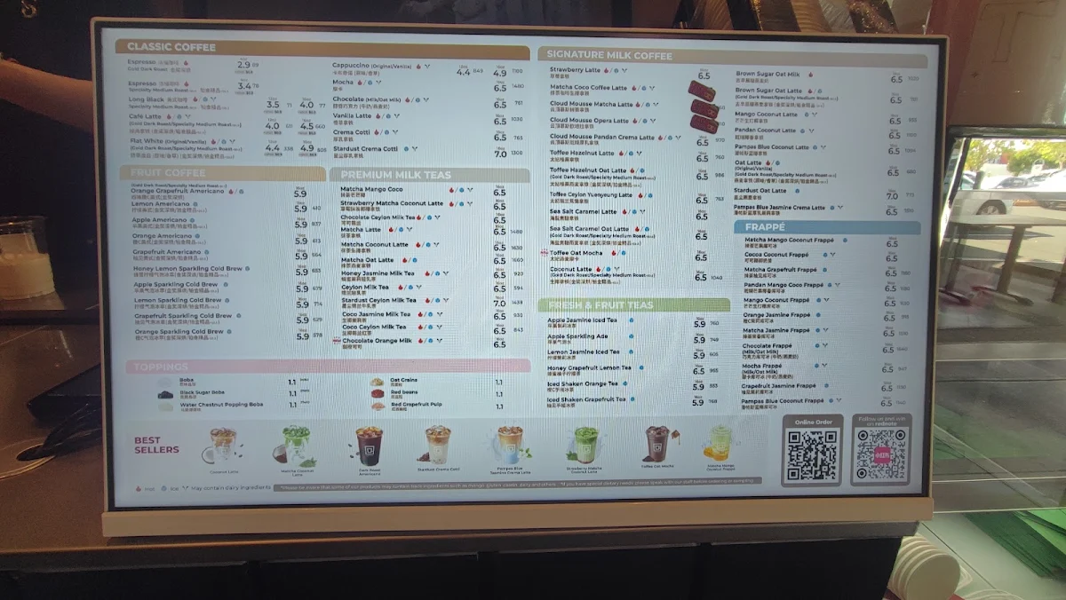 Menu, Cotti Coffee(Pinelands plaza)
