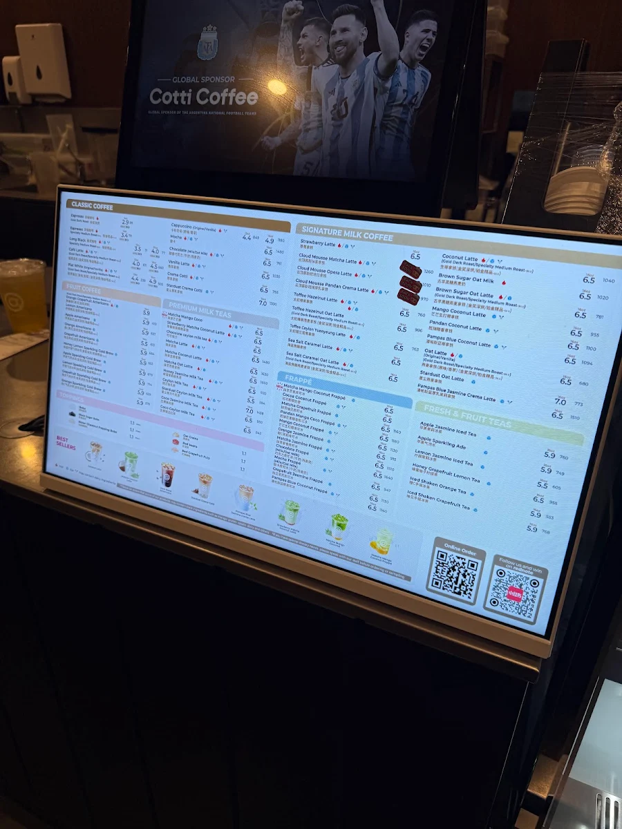 Menu, Cotti Coffee(Pinelands plaza)