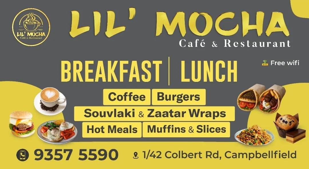 Menu, Lil Mocha Cafe & Restaurant