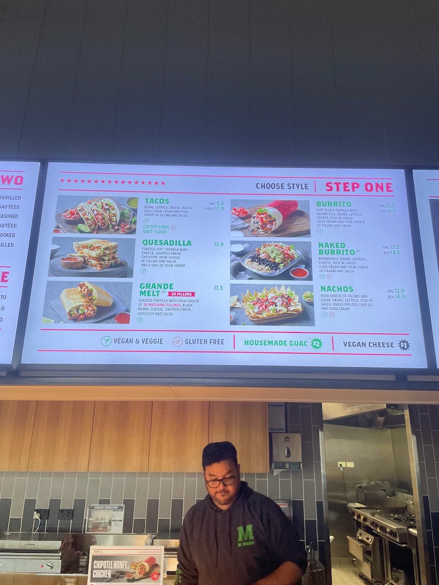 Menu, Mad Mex Broadmeadows
