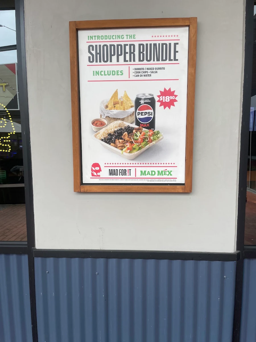 Menu, Mad Mex Broadmeadows