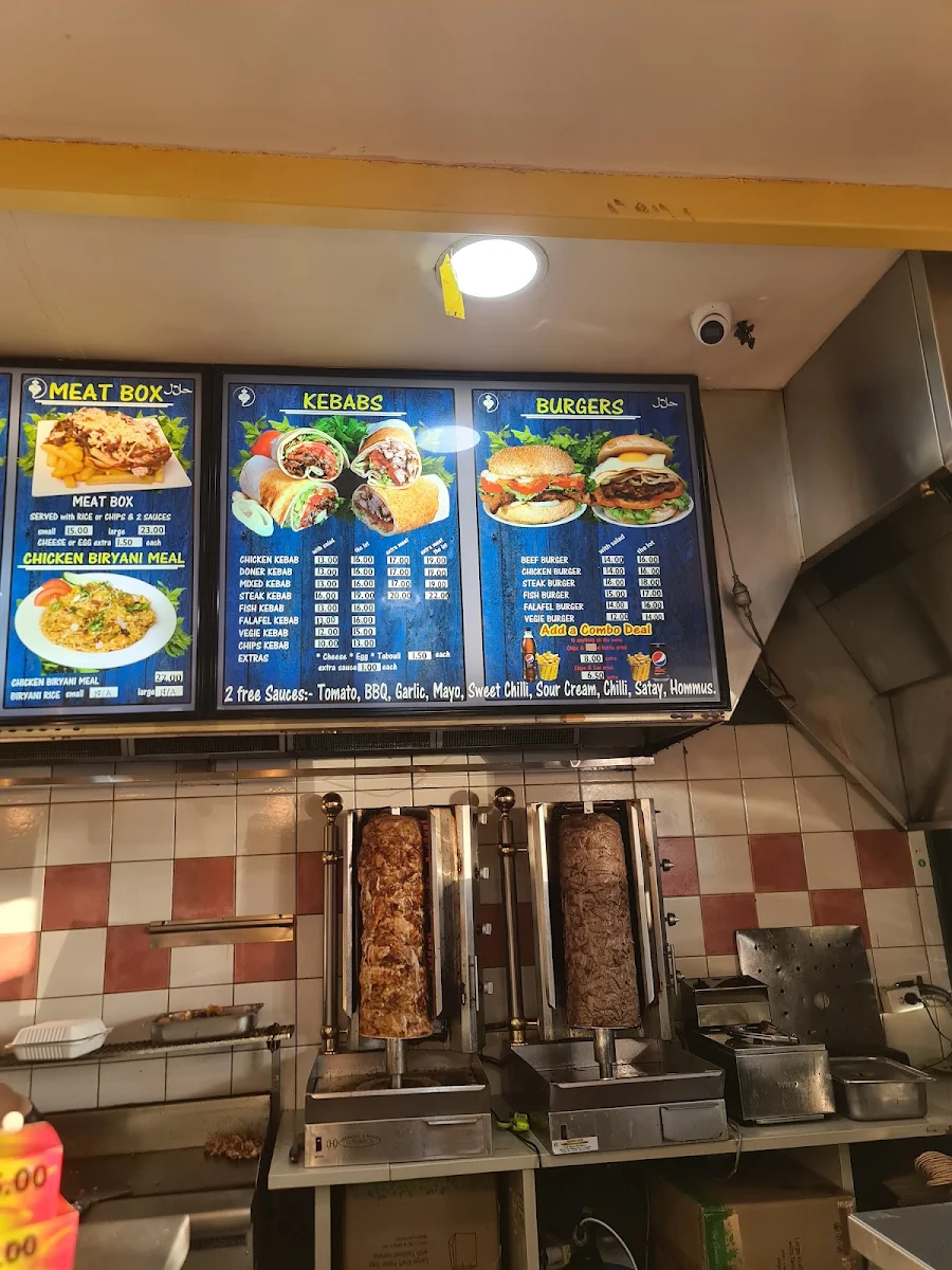 Menu, Aladdin's Pizza & Kebabs