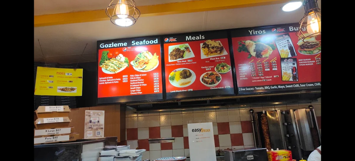 Menu, Aladdin's Pizza & Kebabs