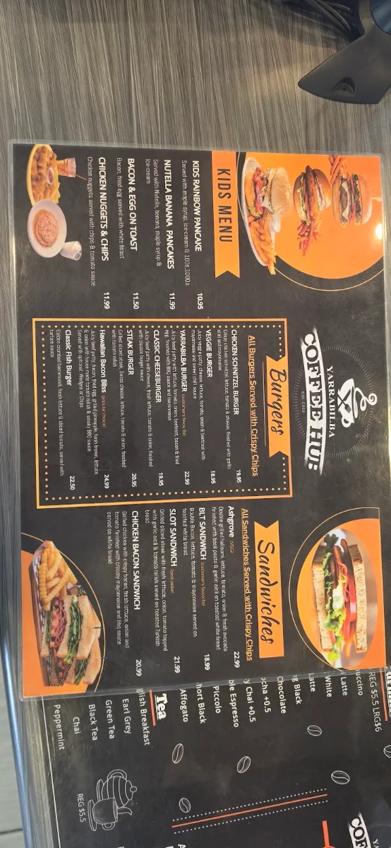 Menu, Yarrabilba Coffee Hub & restaurant