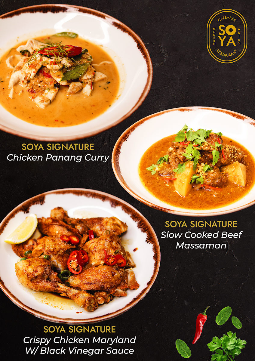 Menu, Soya Cafe Bar and Restaurant