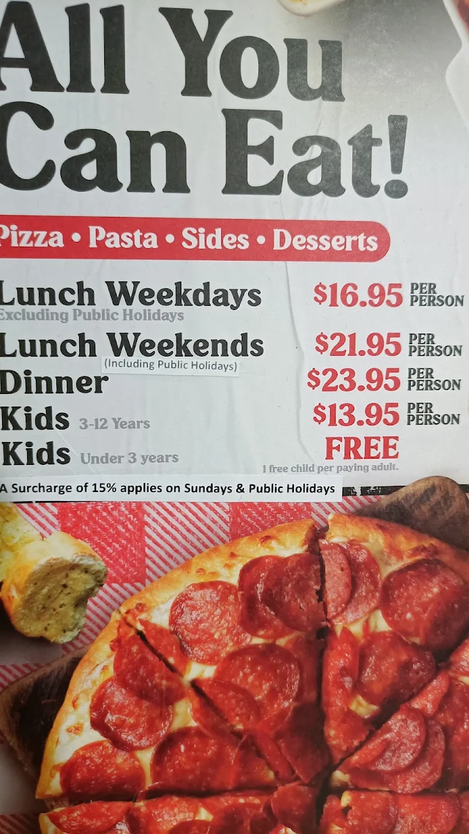 Menu, Pizza Hut Browns Plains Restaurant