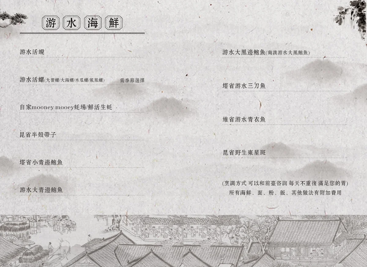 Menu, Diamond Territory - 御宴-[悉尼]