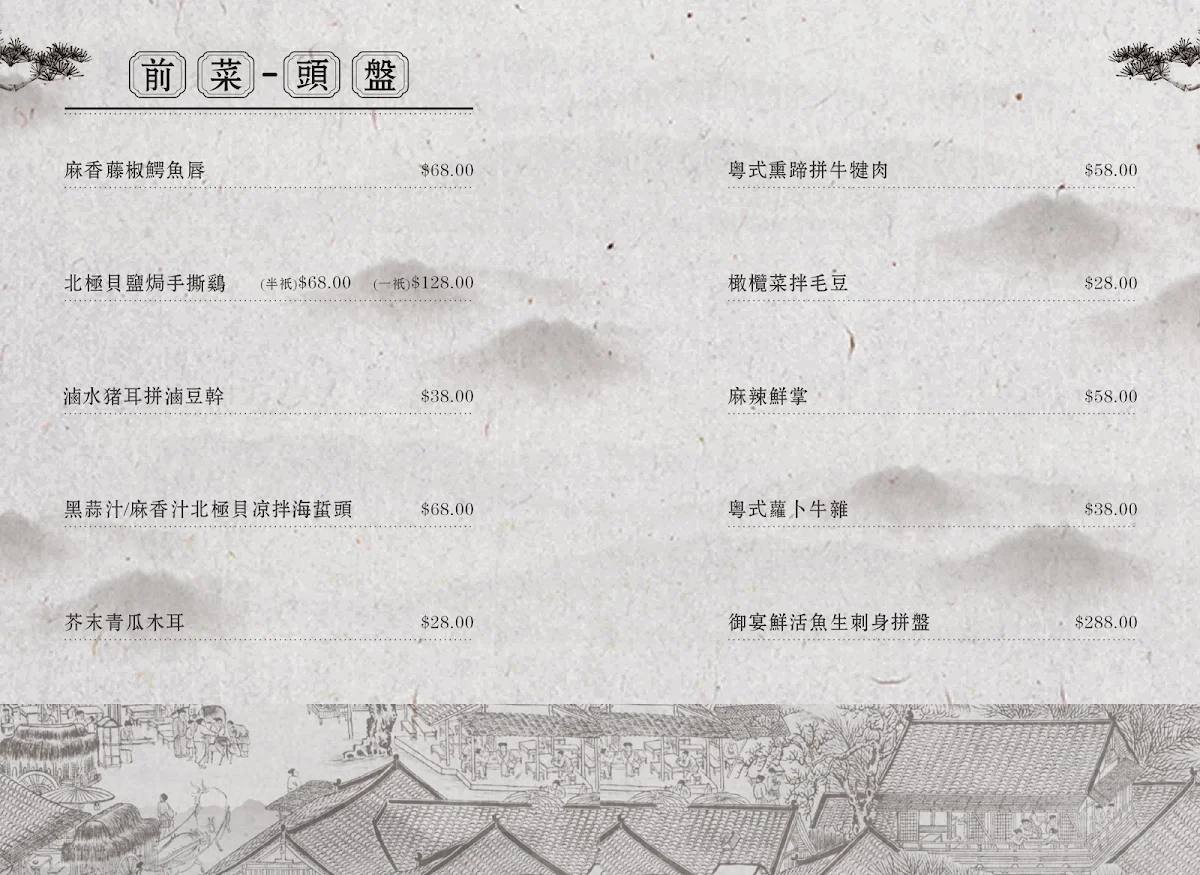 Menu, Diamond Territory - 御宴-[悉尼]