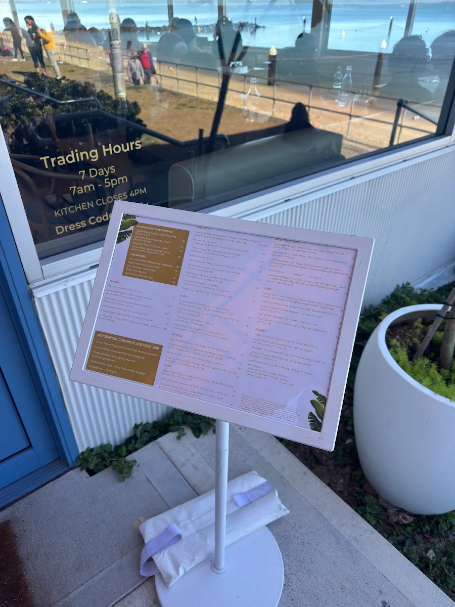 Menu, Ramsgate Beach House
