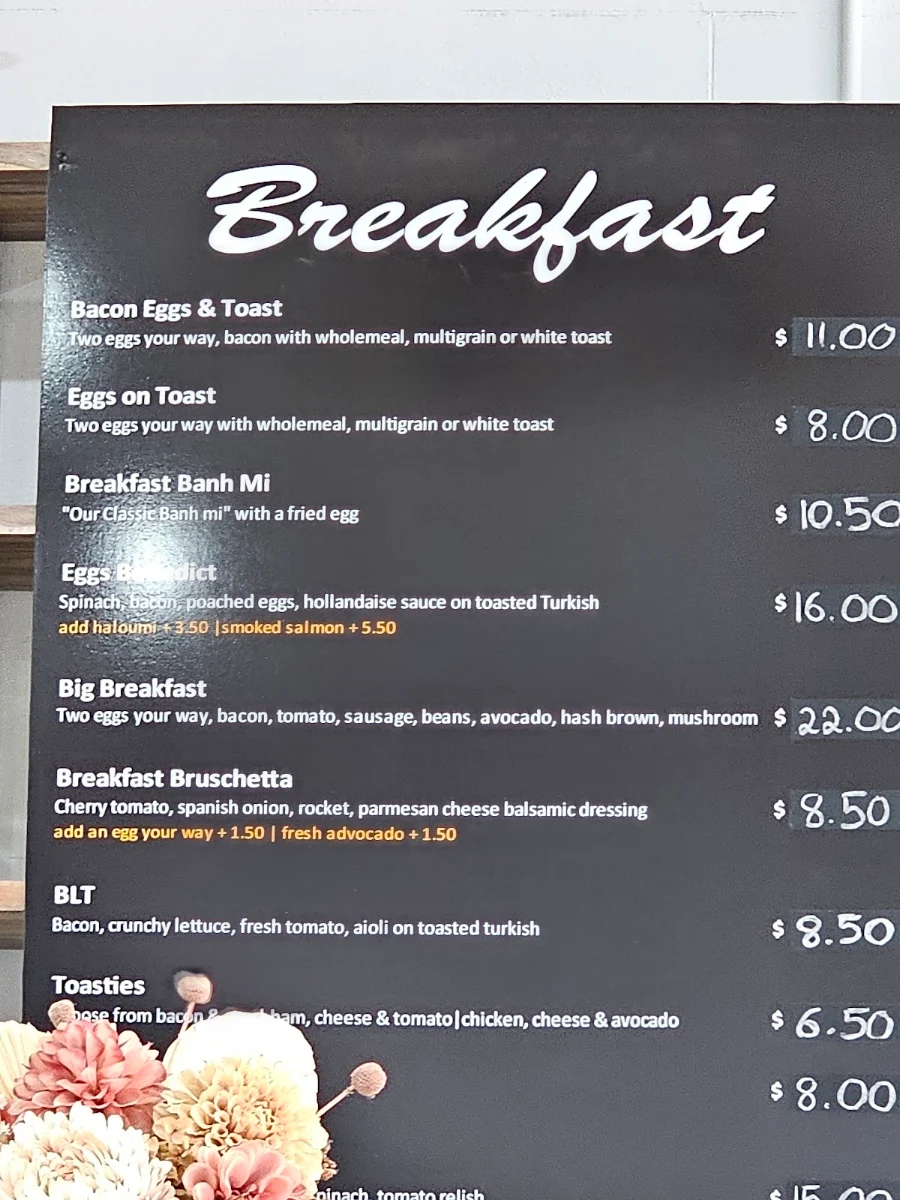 Menu, French Hot Bread