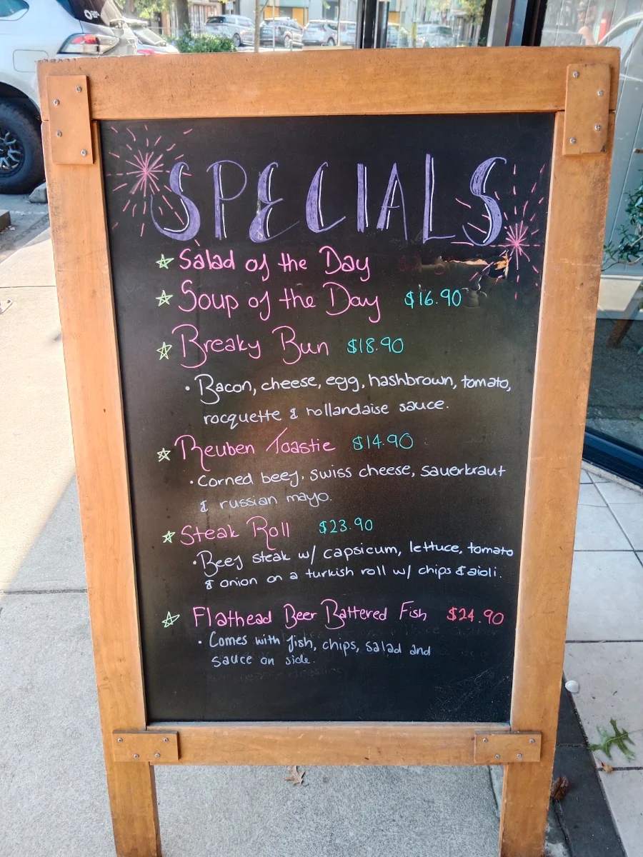 Menu, Gisborne BAKERY + CAFE