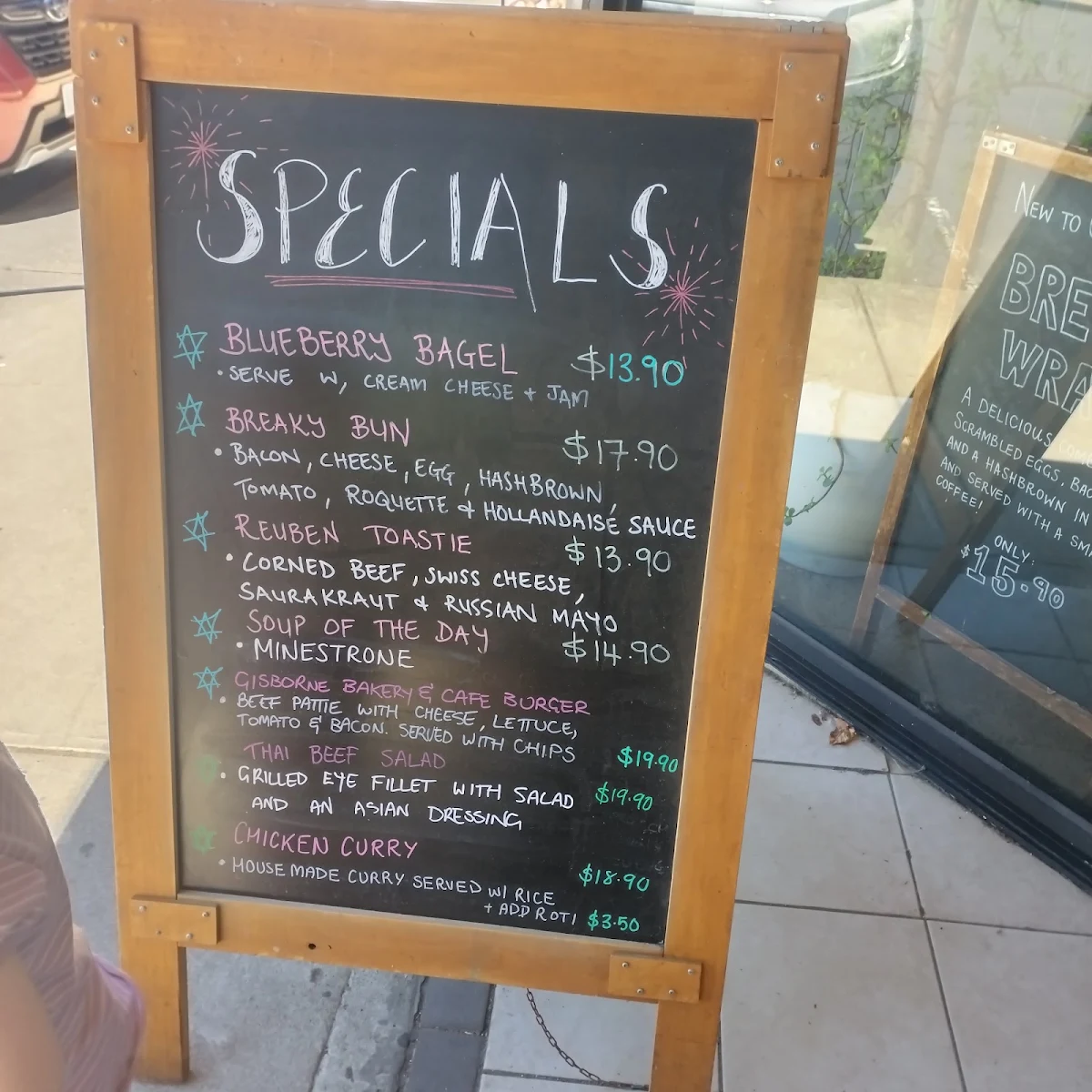 Menu, Gisborne BAKERY + CAFE