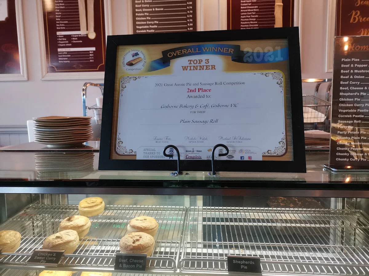 Menu, Gisborne BAKERY + CAFE