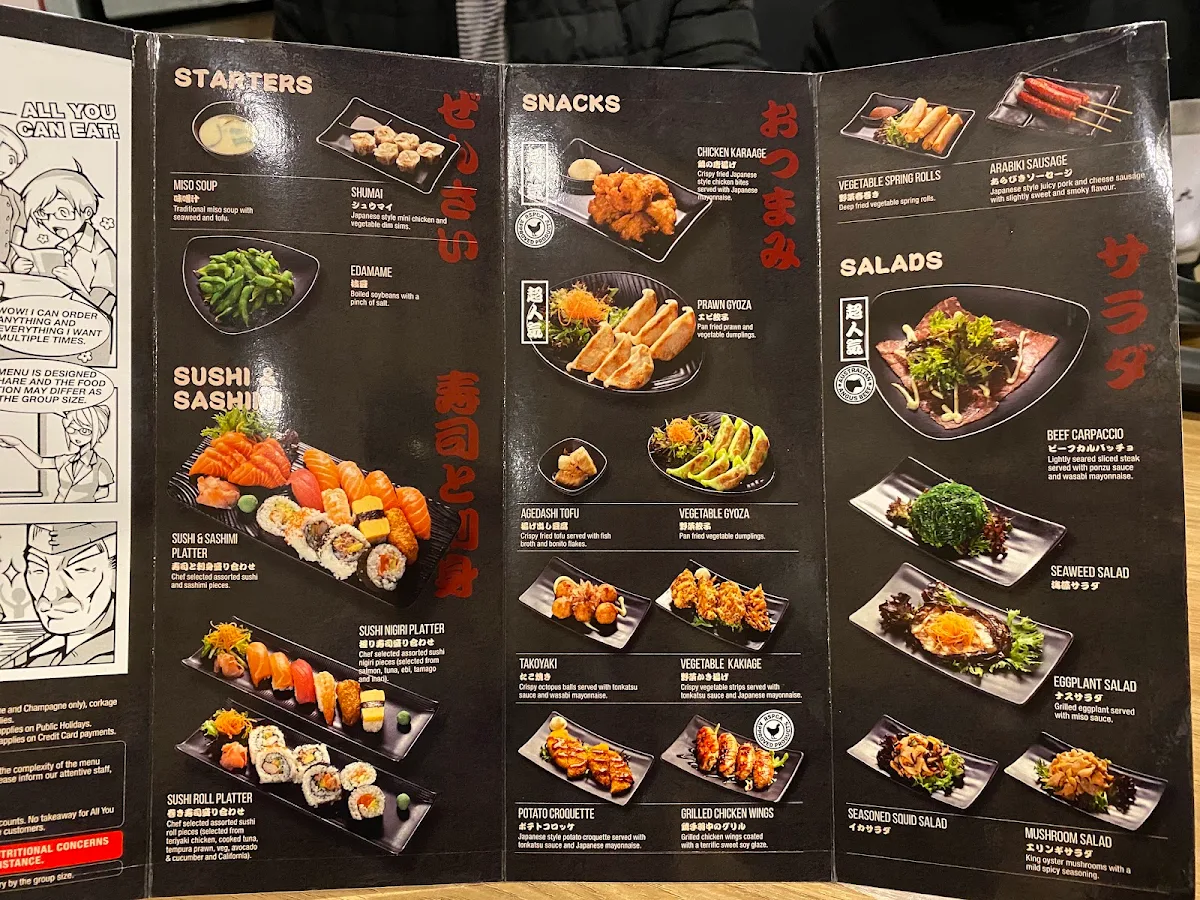 Menu, Okami Japanese Restaurant