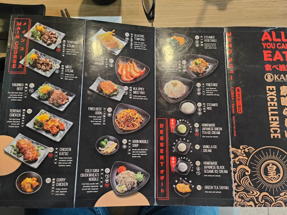 Menu, Okami Japanese Restaurant