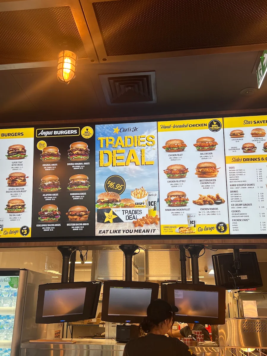 Menu, Carl's Jr. Campbellfield