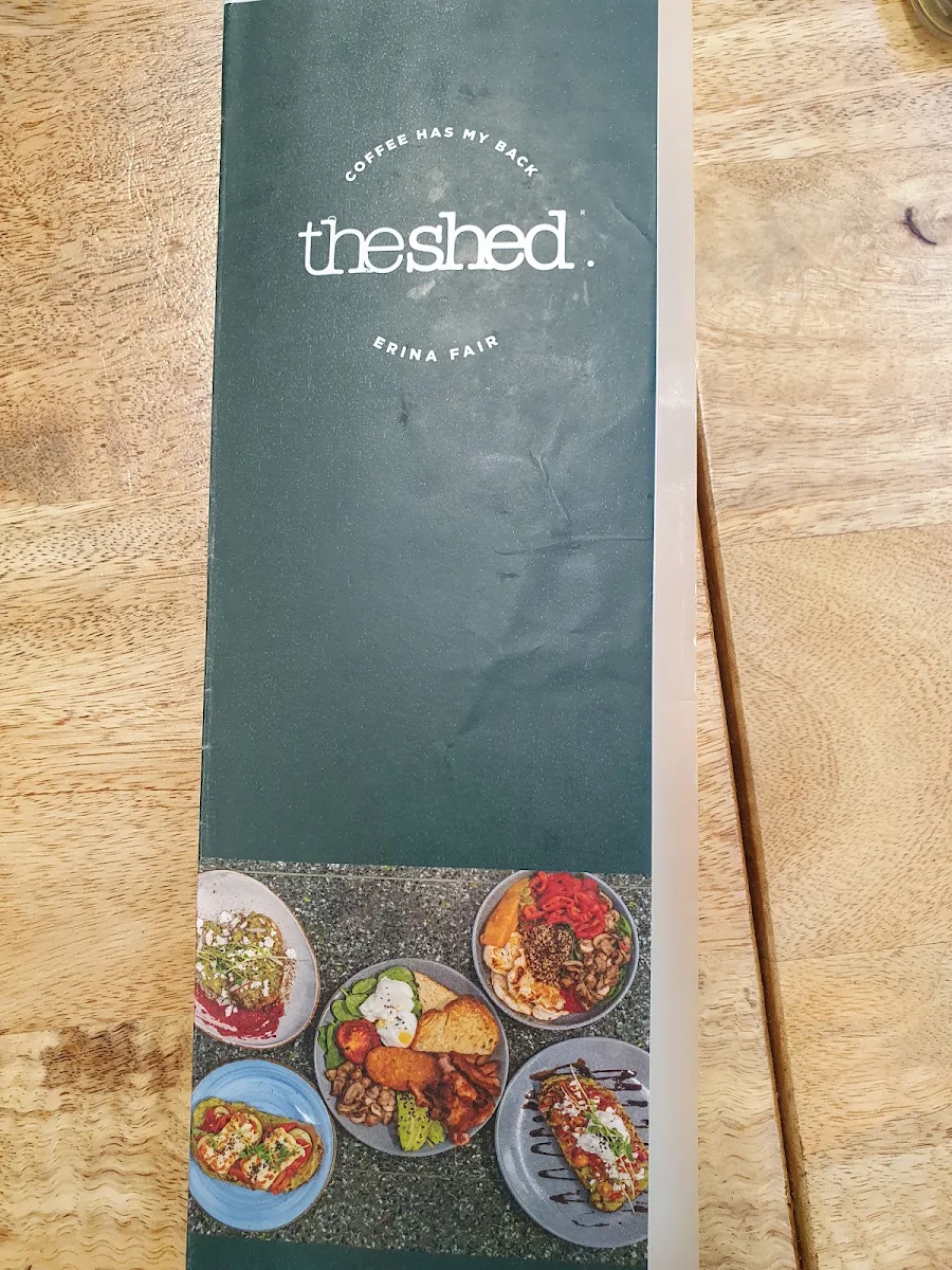 Menu, The Shed Cafe - Erina Fair