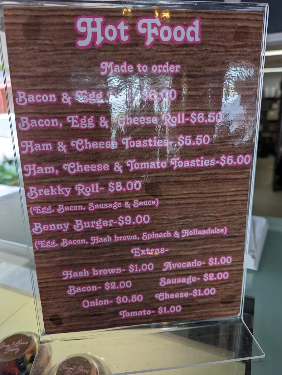 Menu, Buns and Beans Northo