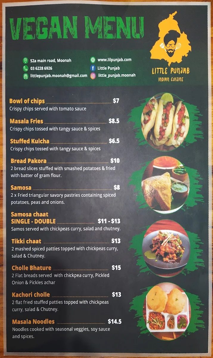 Menu, Little Punjab