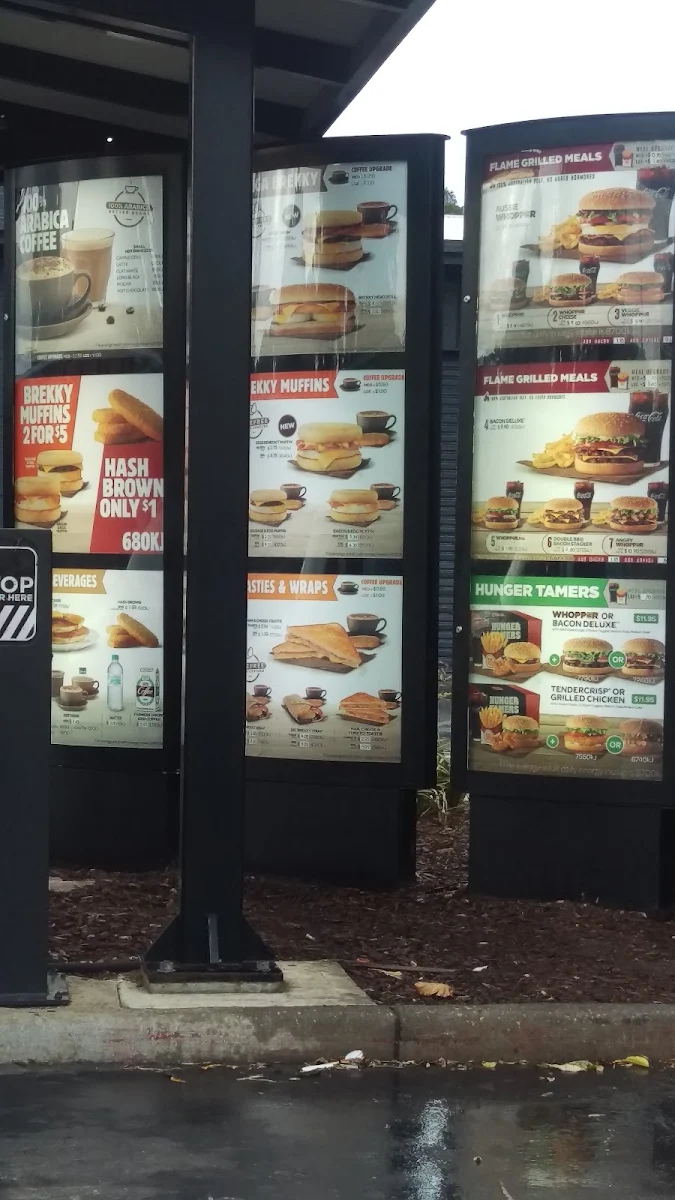 Menu, Hungry Jack's Burgers Port Adelaide
