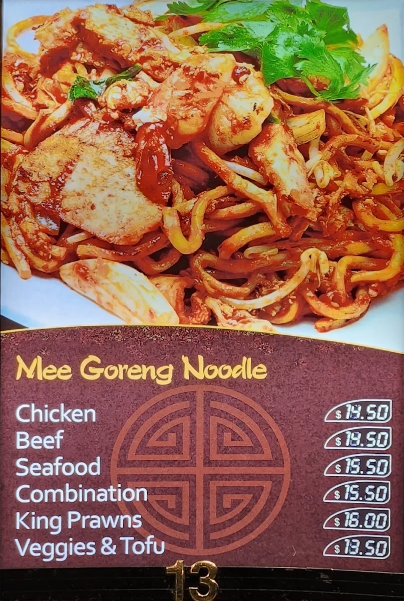 Menu, Mee The Noodle House