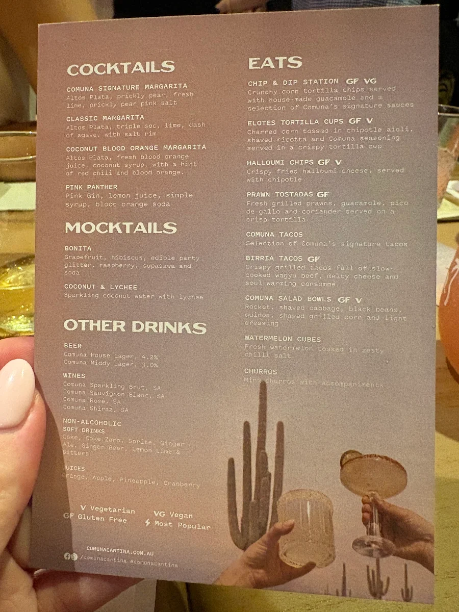 Menu, Comuna Newstead