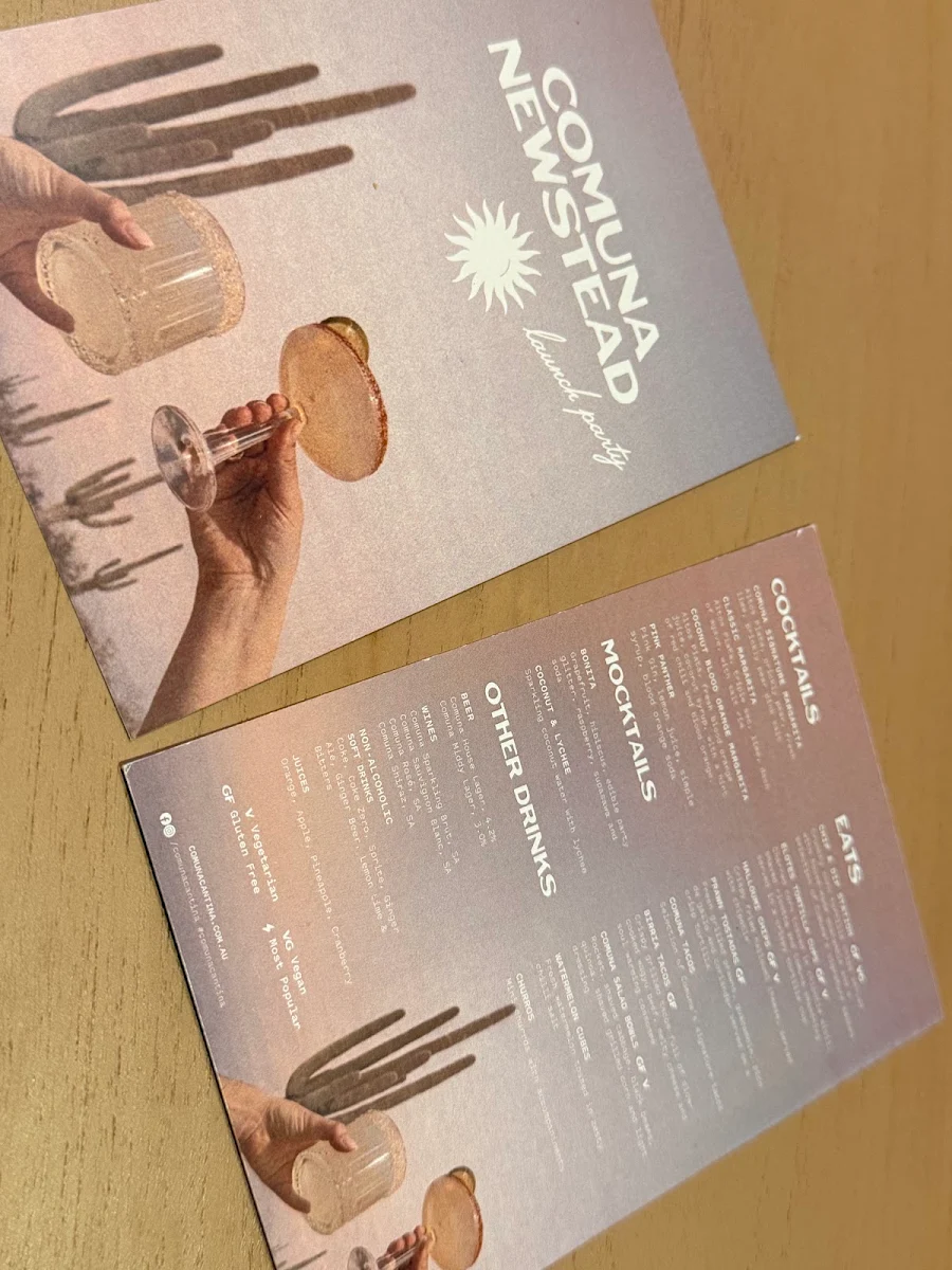 Menu, Comuna Newstead