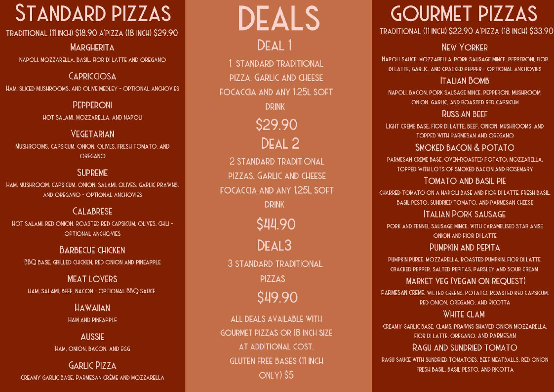 Menu, Angelette