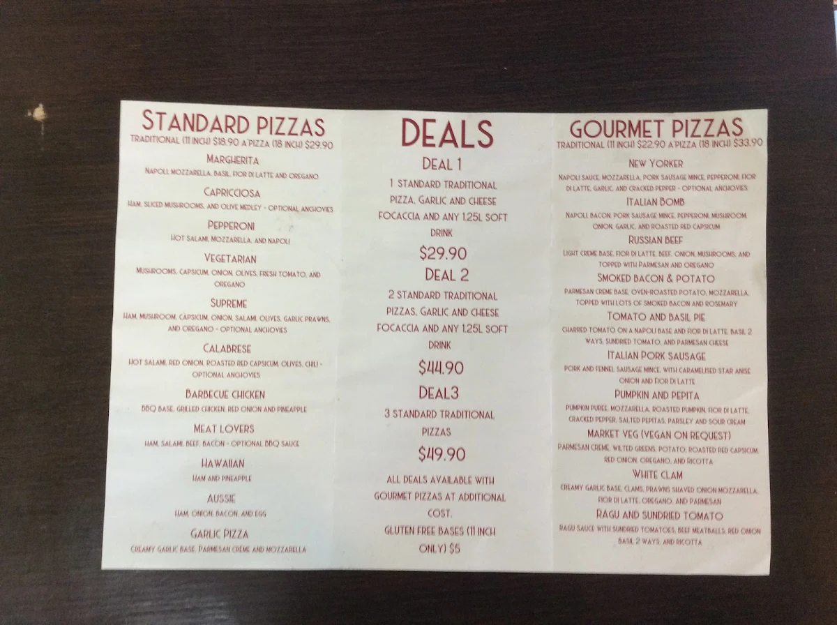 Menu, Angelette
